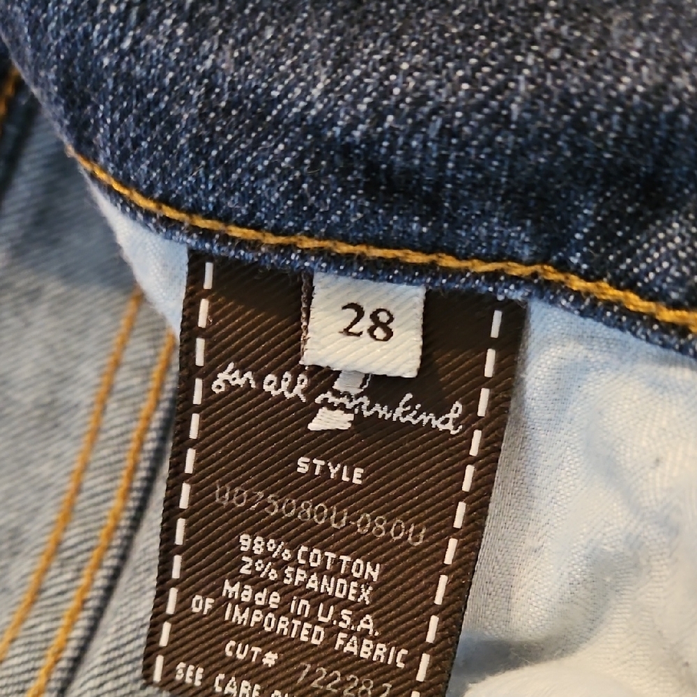 7 For All Mankind Women's Dark Blue Boot Cut Jeans - Picture 2 of 4